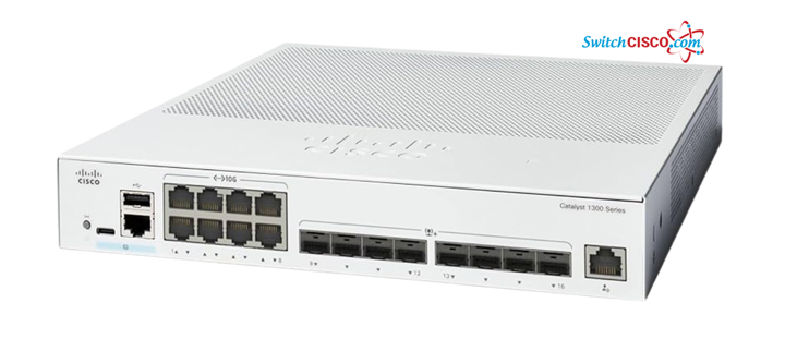 C1300-16XTS thiết kế 8 cổng 10G SFP, 8 cổng 10G RJ45