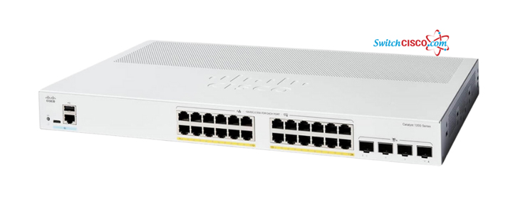 Cisco Catalyst C1200-24FP-4X là Switch Access Smart Managed, trang bị 4 cổng uplink 10G SFP+