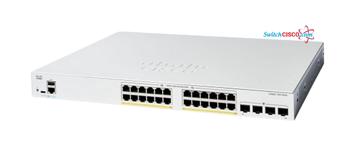Cisco C1200-24P-4X là switch access cho doanh nghiệp SMB, với 24 cổng PoE+ 1G, tổng công suất 195W. 4 cổng uplink SFP+ 10G đảm bảo kết nối tốc độ cao đến core switc