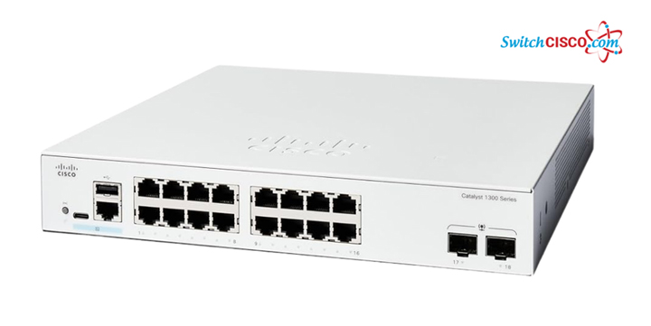 Cisco Catalyst C1300-16T-2G là thiết bị chuyển mạch 16 cổng đồng Gigabit